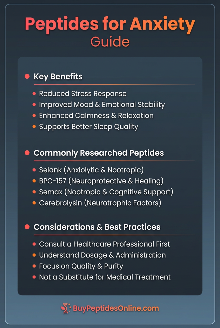Peptides for Anxiety — Guide | Semax for Sale