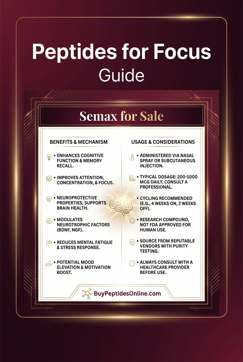 Peptides for Focus — Guide | Semax for Sale
