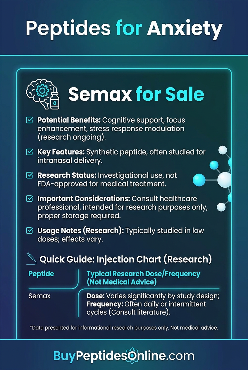 Peptides for Anxiety — Guide | Semax for Sale