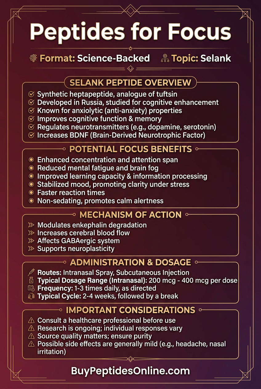 Peptides for Focus — Science-Backed | Selank