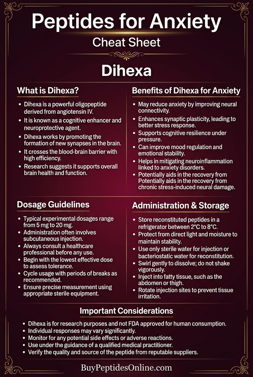 Peptides for Anxiety — Cheat Sheet | Dihexa