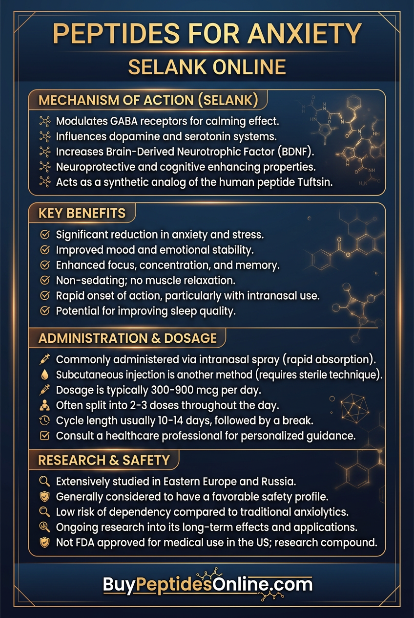 Peptides for Anxiety — Cheat Sheet | Selank Online
