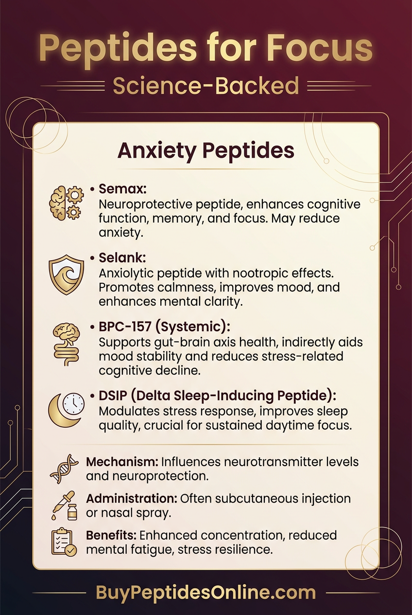 Peptides for Focus — Science-Backed | Anxiety Peptides