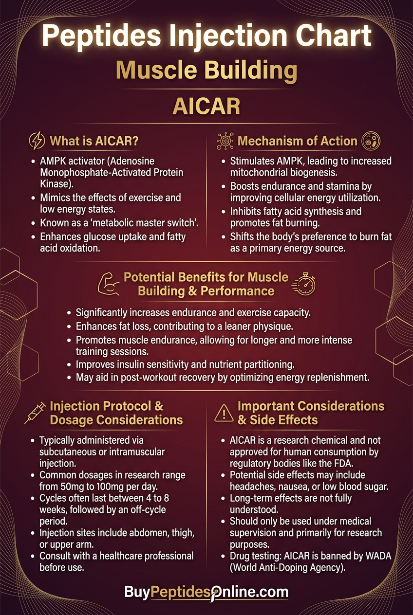 Peptides Injection Chart — Muscle Building | AICAR