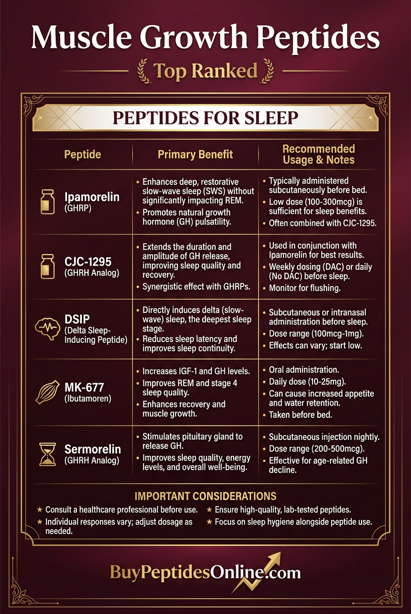 Muscle Growth Peptides — Top Ranked | Peptides for Sleep
