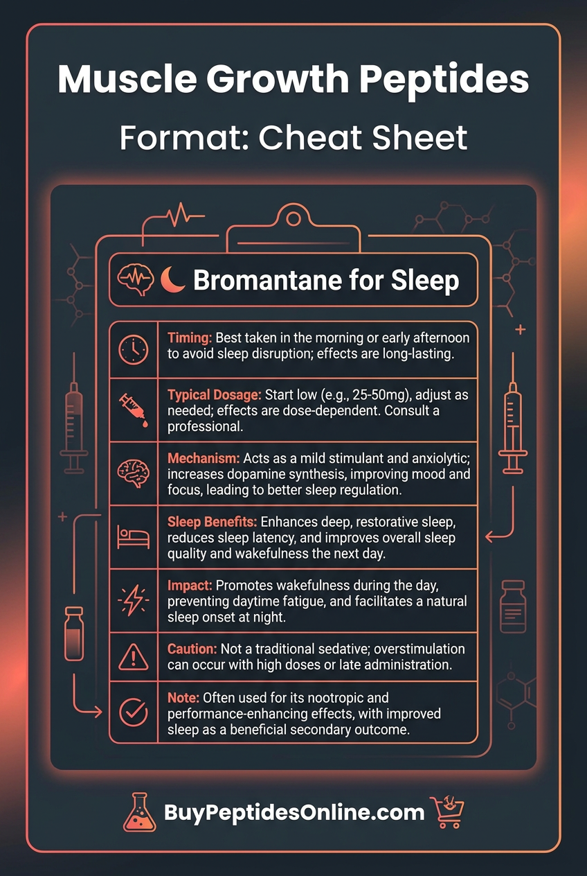 Muscle Growth Peptides — Cheat Sheet | Bromantane for Sleep