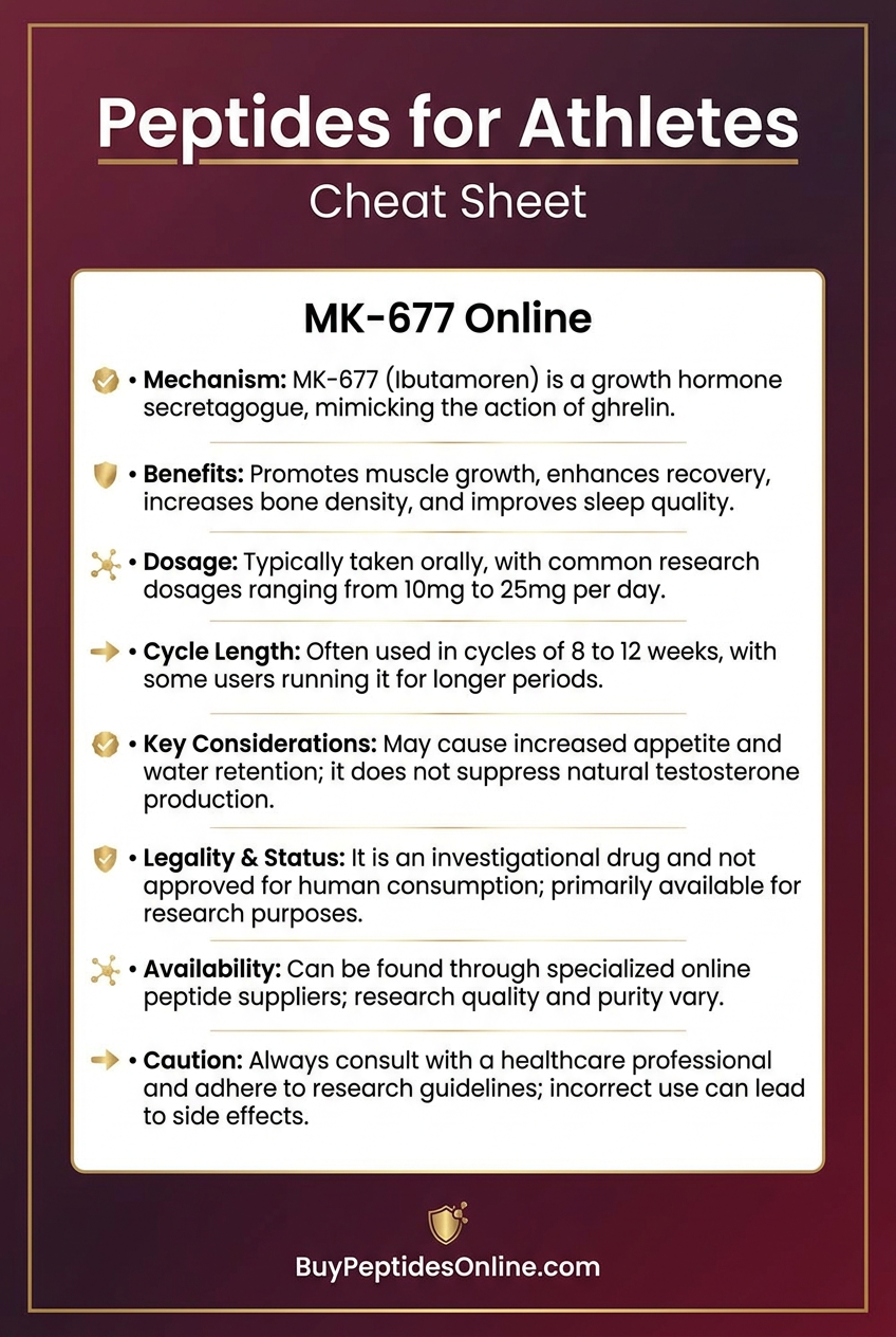 Peptides for Athletes — Cheat Sheet | MK-677 Online