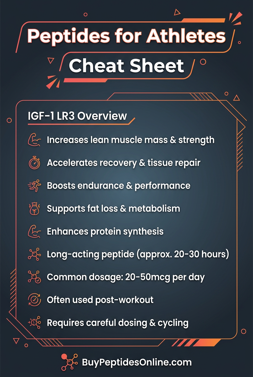 Peptides for Athletes — Cheat Sheet | IGF-1 LR3