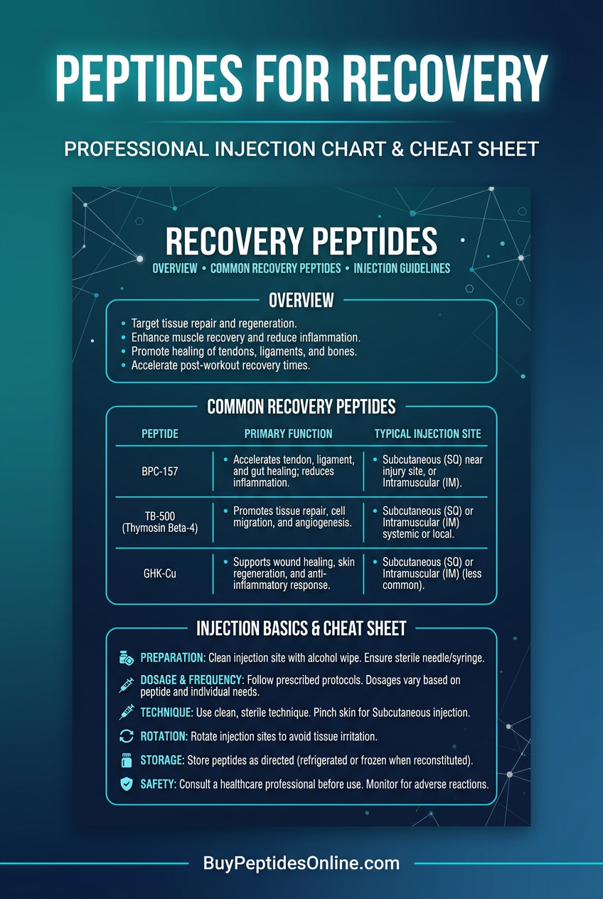 Peptides for Recovery — Injection Chart | Recovery Peptides