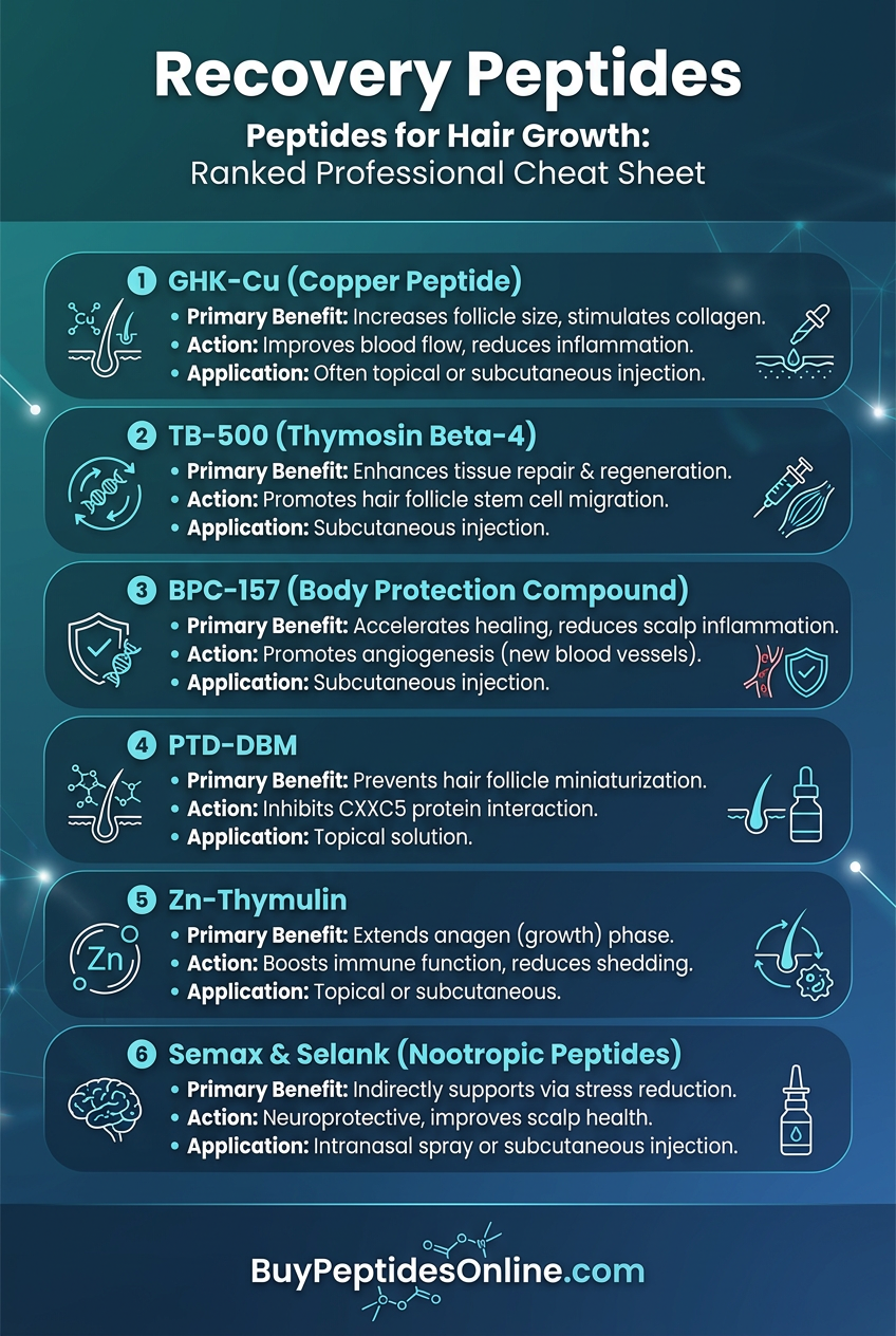 Recovery Peptides — Ranked | Peptides for Hair Growth