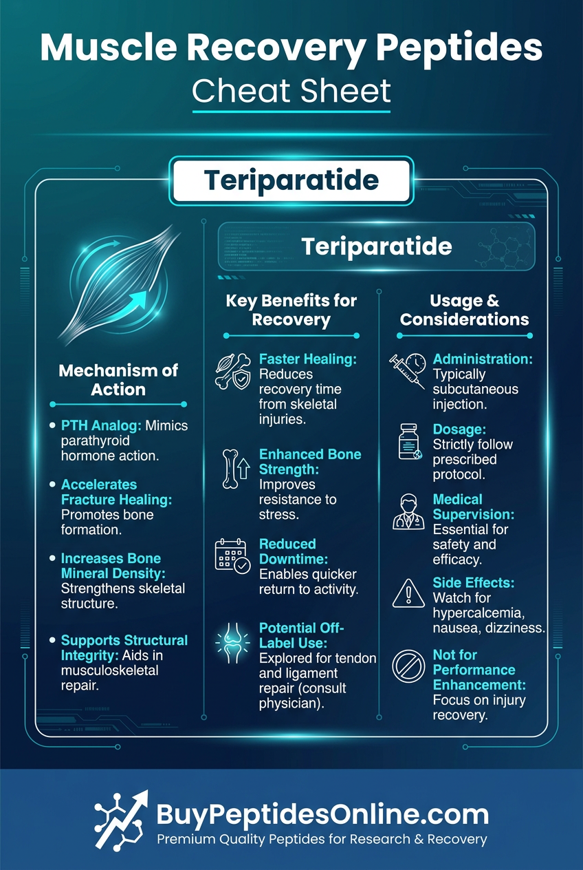 Muscle Recovery Peptides — Cheat Sheet | Teriparatide