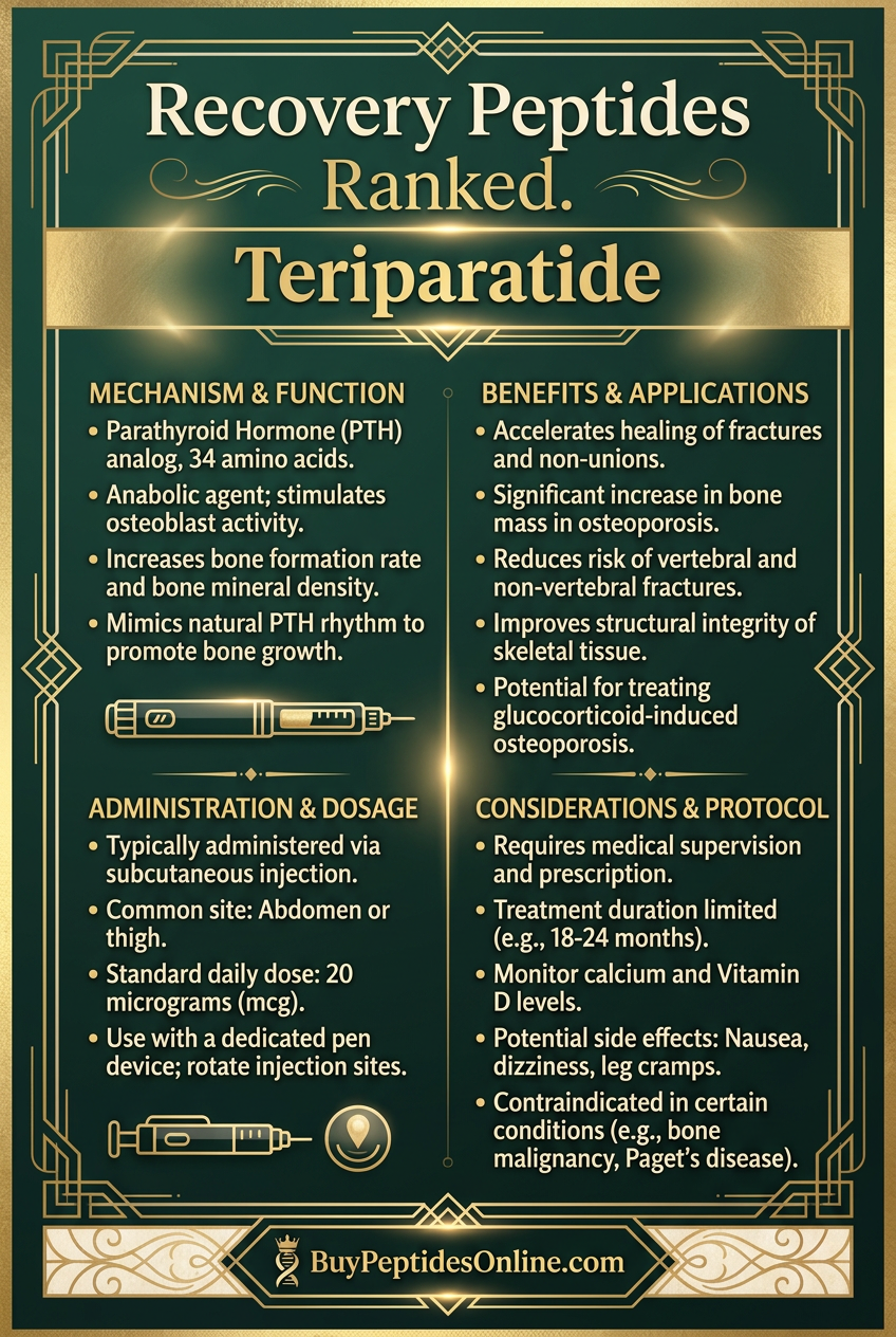 Recovery Peptides — Ranked | Teriparatide