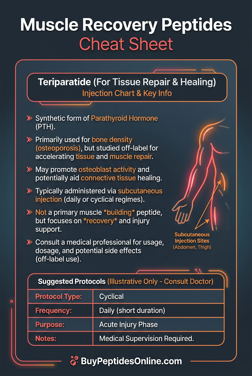 Muscle Recovery Peptides — Cheat Sheet | Teriparatide