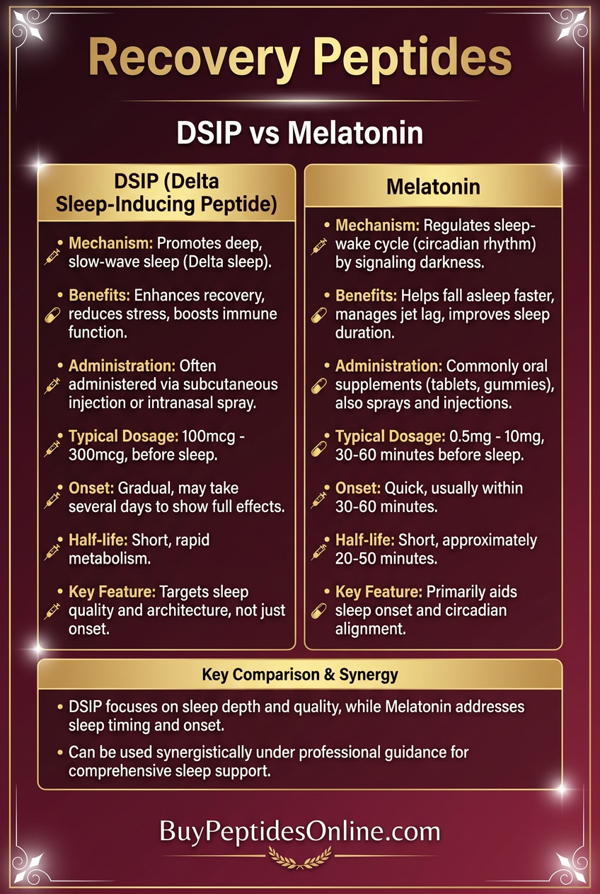 Recovery Peptides — Ranked | DSIP vs Melatonin