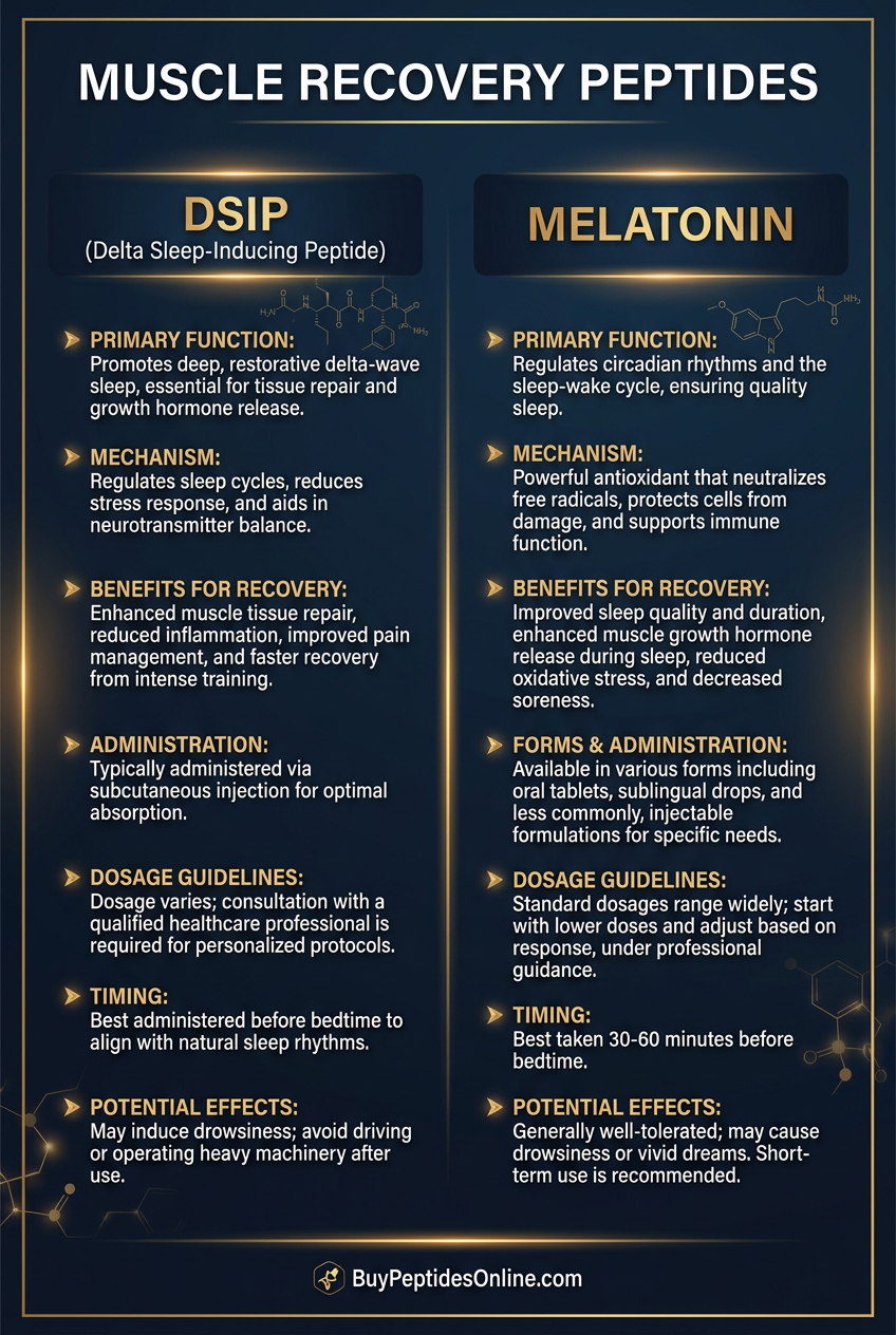 Muscle Recovery Peptides — Guide | DSIP vs Melatonin
